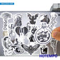 50pcs Gothic Witch Devil Skull Magic Spells Black White Stickers for Phone Laptop Luggage Skateboard Bike Motorcycle Car Sticker