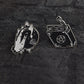 Black Witch Pins Spell Book Magical Crystal Ball Hand Brooches Enamel Dark Punk Lapel Pin Button Badges Jewelry Gift for Witches