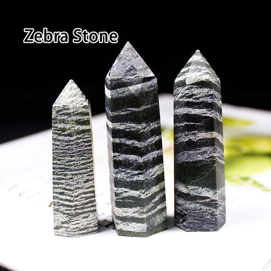 Runyangshi Crystal Hexagonal Prism Crafts Natural Stone Quartz Tower 36 Colors Energy Mineral Wand Home Decoration
