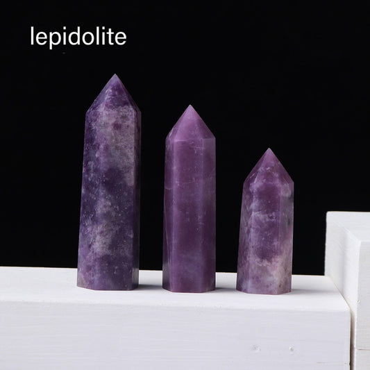 Runyangshi Crystal Hexagonal Prism Crafts Natural Stone Quartz Tower 36 Colors Energy Mineral Wand Home Decoration
