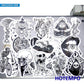 50pcs Gothic Witch Devil Skull Magic Spells Black White Stickers for Phone Laptop Luggage Skateboard Bike Motorcycle Car Sticker
