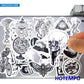 50pcs Gothic Witch Devil Skull Magic Spells Black White Stickers for Phone Laptop Luggage Skateboard Bike Motorcycle Car Sticker