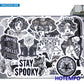 50pcs Gothic Witch Devil Skull Magic Spells Black White Stickers for Phone Laptop Luggage Skateboard Bike Motorcycle Car Sticker