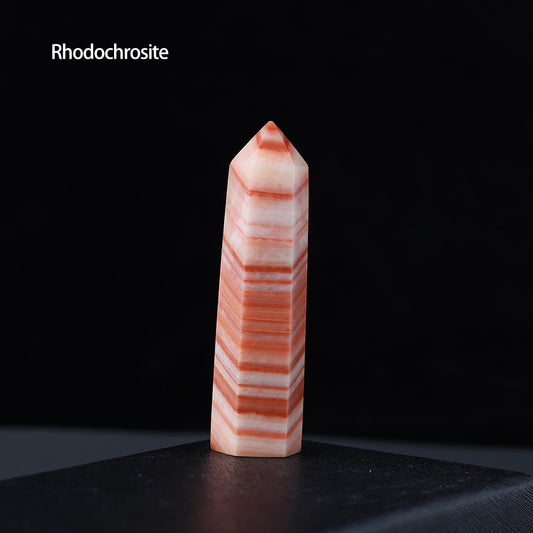 Runyangshi Crystal Hexagonal Prism Crafts Natural Stone Quartz Tower 36 Colors Energy Mineral Wand Home Decoration
