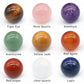 20mm Round Natural Non-porous Aura Crystal Agate Transfer Ball Polished Gemstone Energy Specimen Home Fish Tank Decoration 1PC