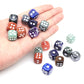 16mm Natural Crystals Stones Amethyst Rose Quartz D6 Playing Games Dice Set Opaque For Bar Pub Club Party Board Entertainment
