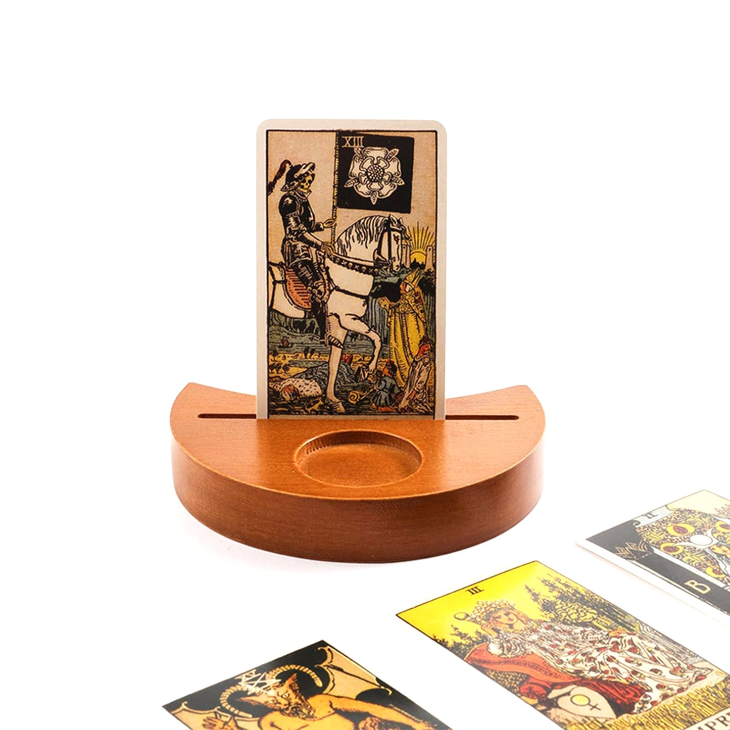 Wood Tarot Card Holder Stand Wiccan Wood Oracle Affirmation Card Display Display Stand For Witch Divination Tools Altar Decor