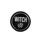 Best selling punk Witch coffin brooch Witch book Round Black brooch Dark series vintage badge