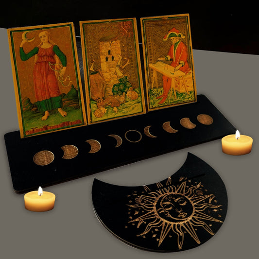 Wooden Tarot Card Display Card Holder Base Stable Durable Tarot Card Stand for Enthusiast Divination Altar Game Accessories