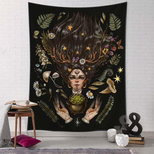 Forest Witch Wall Tapestry