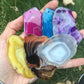 50-80mm Irregular Natural Onyx Agates Geode Slice With Hole Reiki Healing Chakra Stone for Home Decoration Finding Mineral Gifts