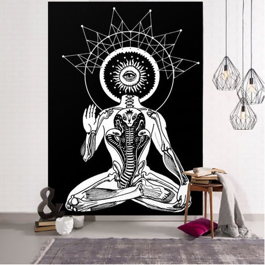 Witches High Priest Tarot Art Tapestry Dorm Constellation Hippie Astrology Wall Hanging Mandala for Bedroom Living Room Decor