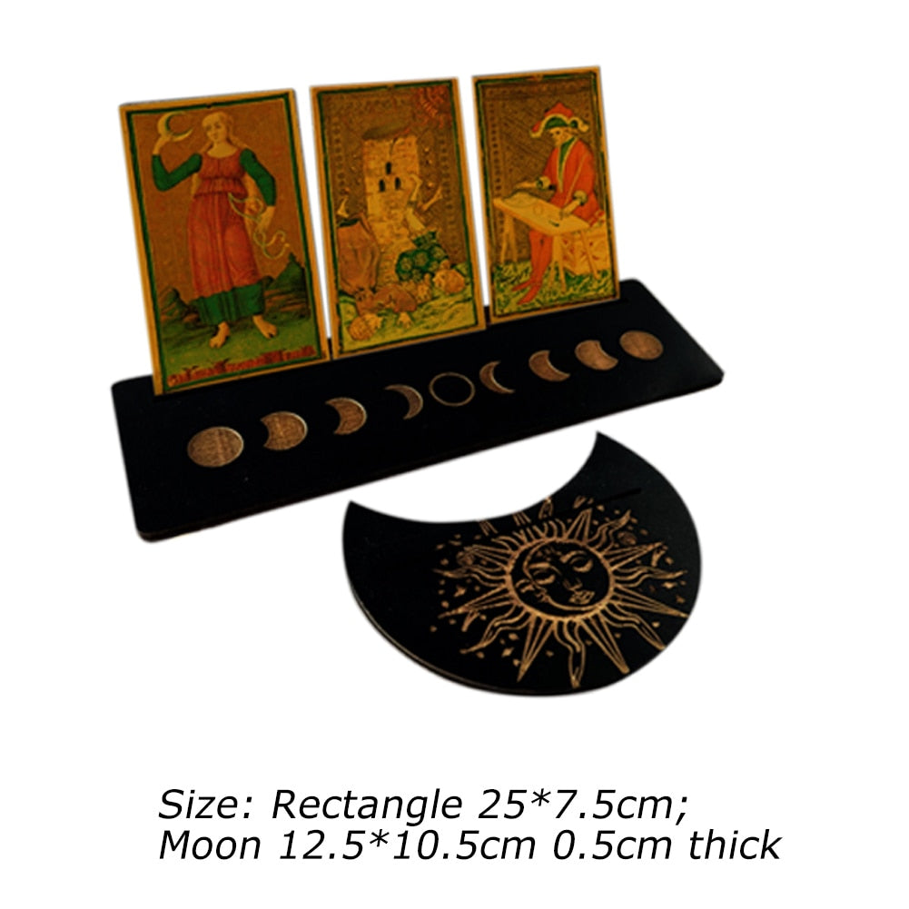 Wooden Tarot Card Display Card Holder Base Stable Durable Tarot Card Stand for Enthusiast Divination Altar Game Accessories