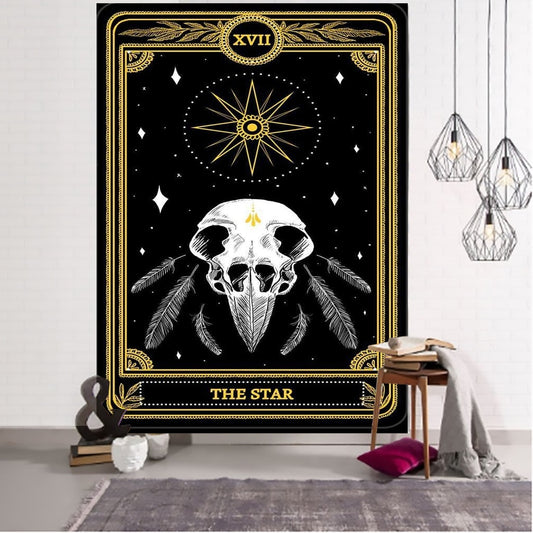 Witches High Priest Tarot Art Tapestry Dorm Constellation Hippie Astrology Wall Hanging Mandala for Bedroom Living Room Decor