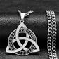 Viking Witch Celtic Knot Pendant Necklace Stainless Steel Men Chain Odin Gothic Necklace Protection Amulet Jewelry nudo de bruj