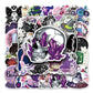 50pcs Aesthetic Crystal Witch Stickers For Guitar Stationery Phone Craft Supplies Retro Sticker Vintage Scrapbooking Material