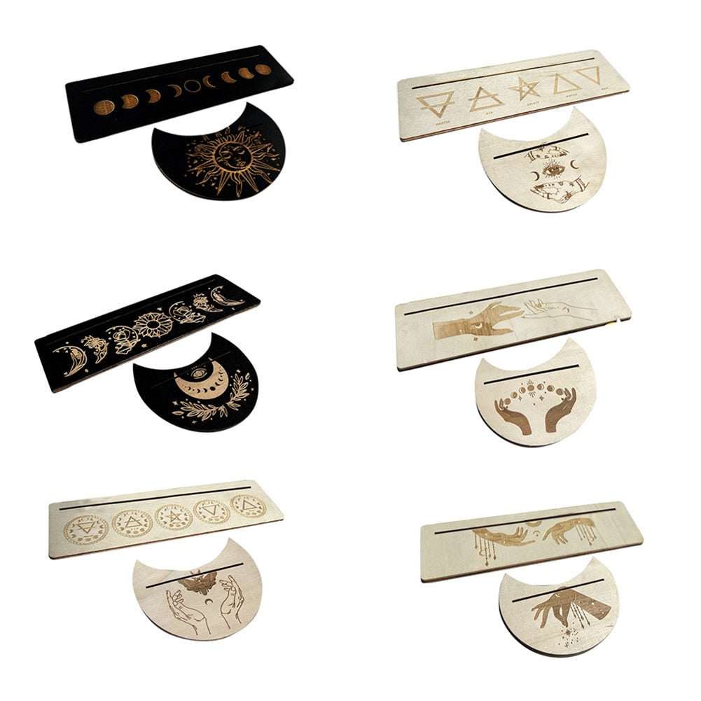 Wooden Tarot Card Display Card Holder Base Stable Durable Tarot Card Stand for Enthusiast Divination Altar Game Accessories
