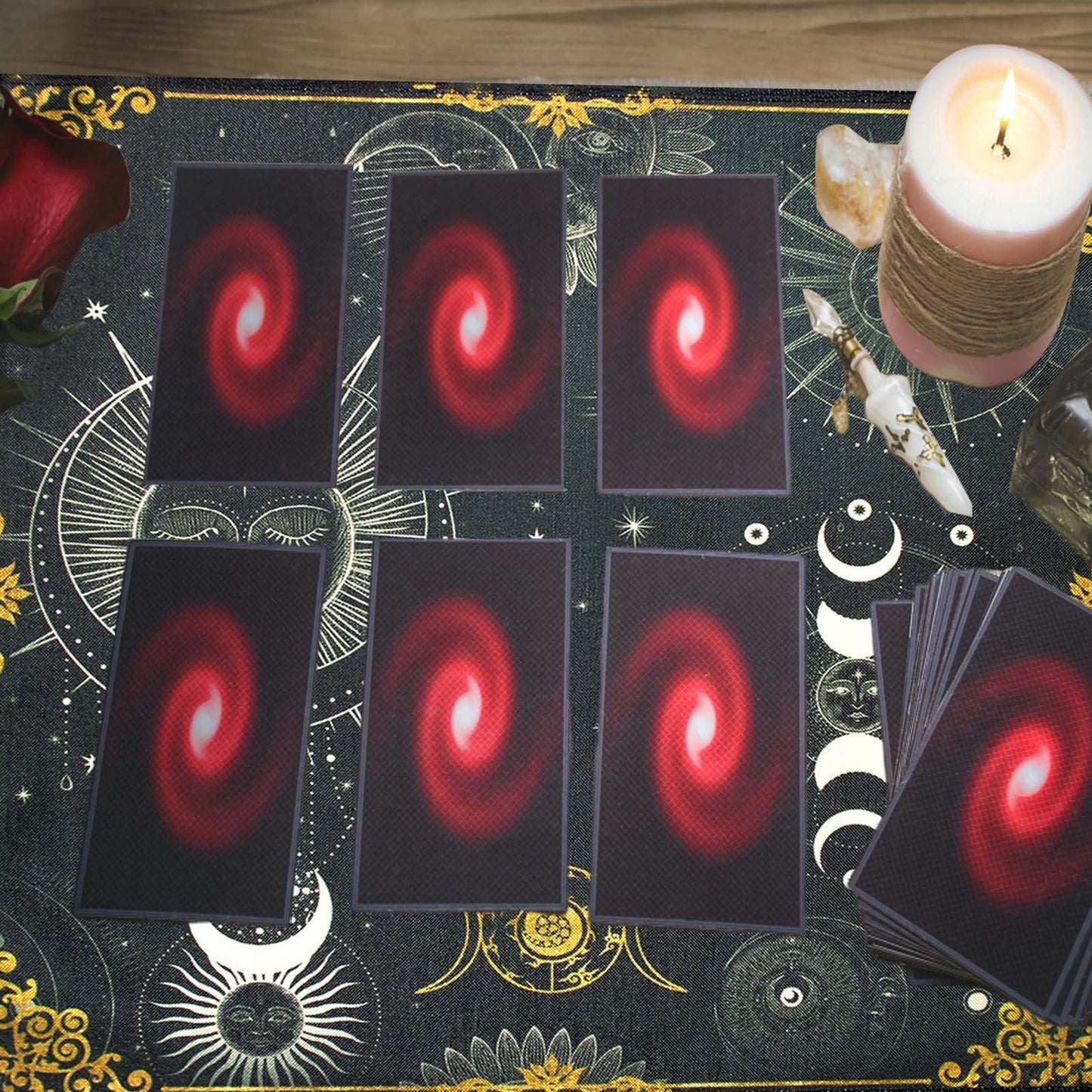 60x60 Tarot Card Tablecloth High Quality Sackcloth Divination Altar Cloth Board Game Fortune Astrology Oracle Card Pad Drop Ship