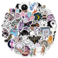 50pcs Retro Witch Magic Crystal Stickers For Laptop Stationery Ipad Craft Supplies DIY Scrapbooking Material Vintage Sticker