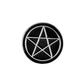 Best selling punk Witch coffin brooch Witch book Round Black brooch Dark series vintage badge