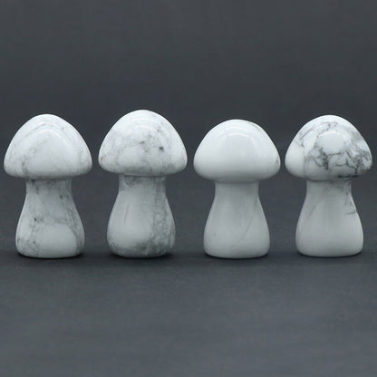 1pc Wholesale Natural Gemstone Crystal Amethyst Quartz Carved Mushroom Shape Reiki Plant Mini Home Decoration Christmas Gift