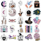 50pcs Retro Witch Magic Crystal Stickers For Laptop Stationery Ipad Craft Supplies DIY Scrapbooking Material Vintage Sticker