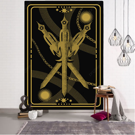 Witches High Priest Tarot Art Tapestry Dorm Constellation Hippie Astrology Wall Hanging Mandala for Bedroom Living Room Decor