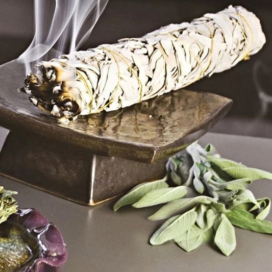 10cm Natural White Sage Bundle Smudge Sticks Pure Grass Indoor Purification Smoky Grass Purification Environment Incense Sticks