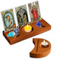 Wood Tarot Card Holder Stand Wiccan Wood Oracle Affirmation Card Display Display Stand For Witch Divination Tools Altar Decor
