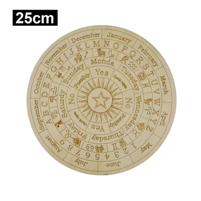 Dreamy Wooden Pendulum Board with Moon Star Divination Energy Carven Plate Healing Meditation Board Altar Ornaments