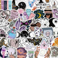 50pcs Retro Witch Magic Crystal Stickers For Laptop Stationery Ipad Craft Supplies DIY Scrapbooking Material Vintage Sticker
