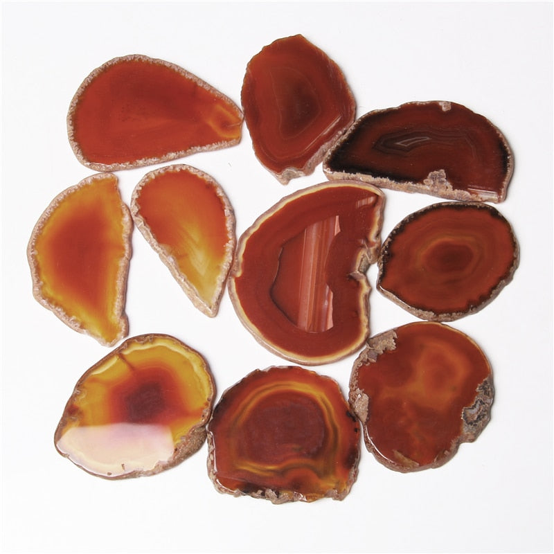 50-80mm Irregular Natural Onyx Agates Geode Slice With Hole Reiki Healing Chakra Stone for Home Decoration Finding Mineral Gifts
