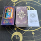 Shinning Big Size Holographic Tarot Cards for Beginners with Guide Book Board Games Catan Runes Psychology Fate Spiritual Deck