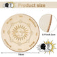 Wooden Divination Pendulum Game Board With Moon Star Divination Energy Carven Plate Healing Meditation Board Altar Ornaments