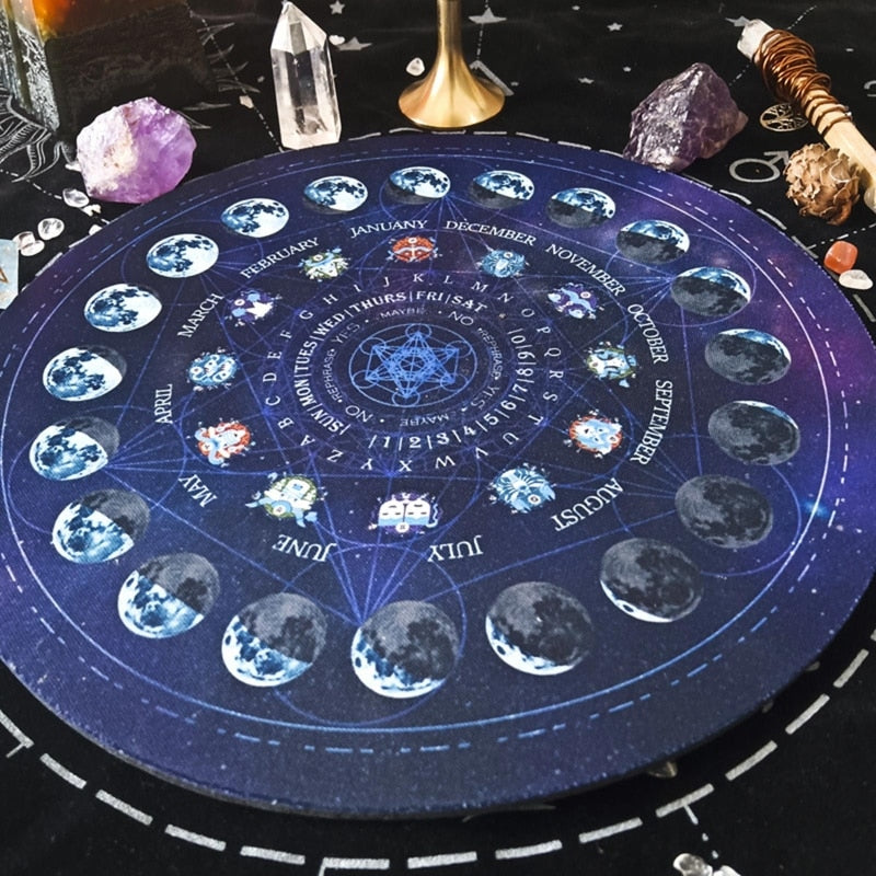 Tarot Tablecloth Magic Altar Table Cloth Astrology Pad Round Shape Pendulum Pad 918E